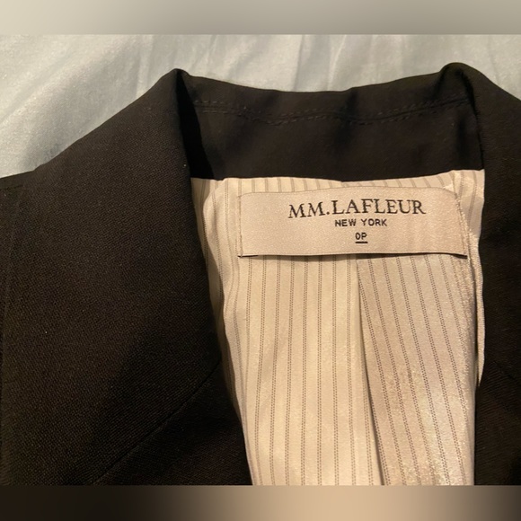 MM Lafleur Hoffman Black Blazer in Tropical Wool Size 0P - Picture 5 of 12